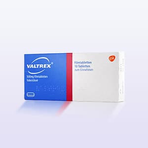 Valtrex 500mg Packung vorderansicht